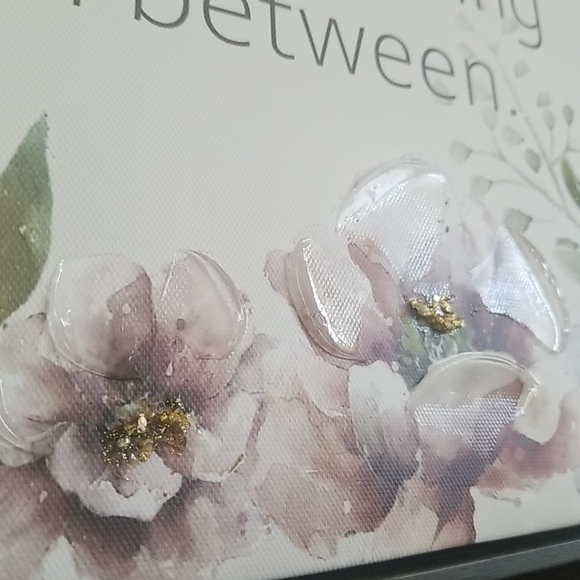 2 x Floral Framed Wall Art Decor Botanical Religious Theme Shabby Cottage Style - Picture 9 of 13